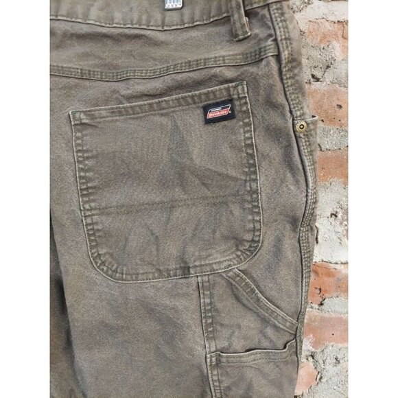 Dickies Work Pants Mens Sz 44x30 44 Carpenter Jeans Brown XY - Picture 5 of 5